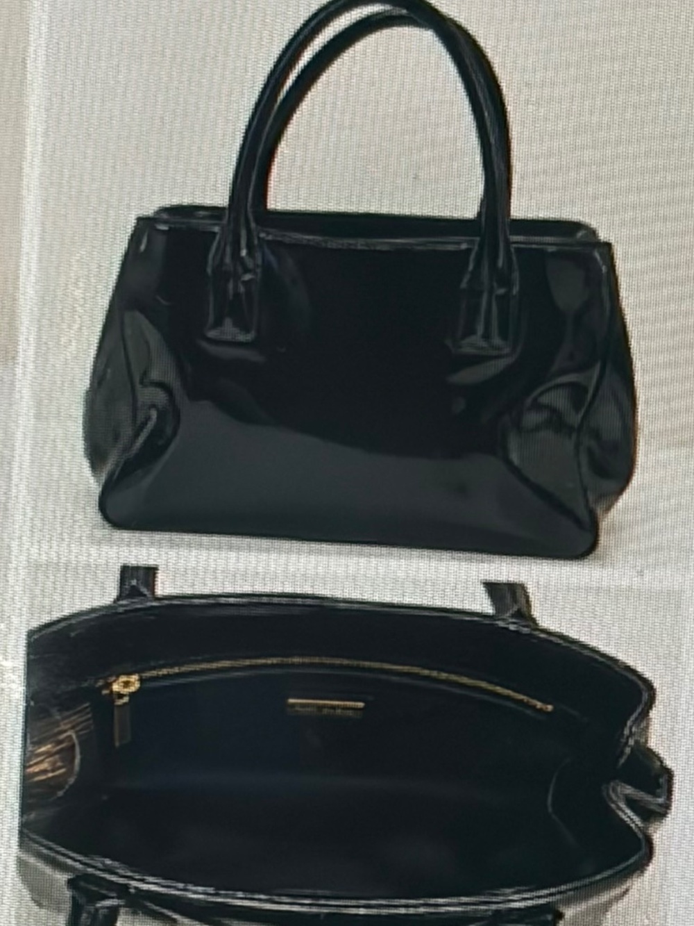 Tory Burch Black Patent Leather Satchel / Shoulder Bag